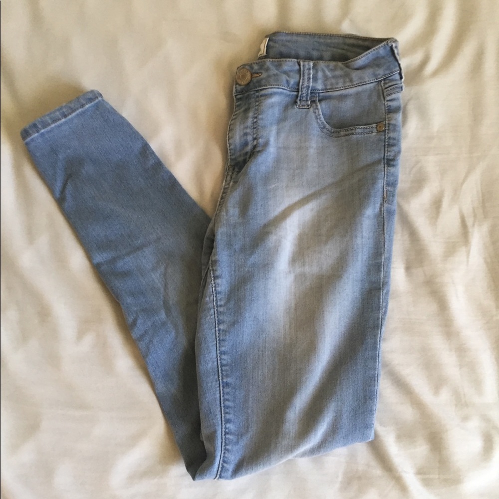 Light blue skinny jeans